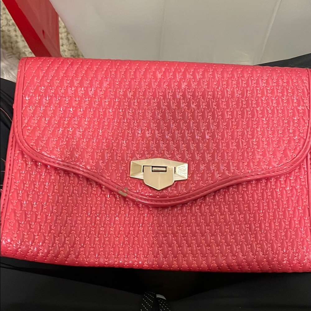 Urban Expressions Pink Textured Clutch